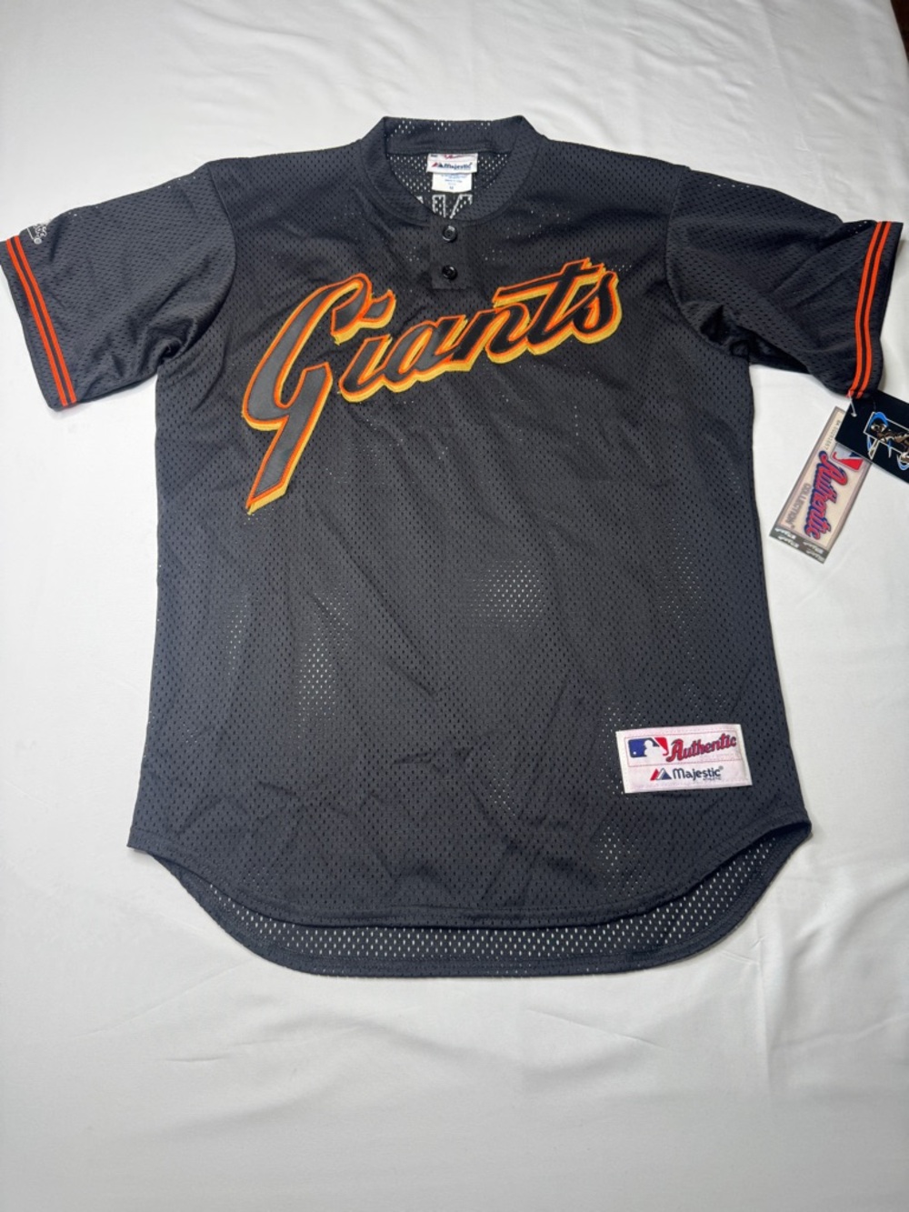 Majestic Barry Bonds #25 SF Giants Black Mesh Authentic Jersey NWT